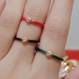 Gelang Tali dan Cincin Tali Liontin Emas 10 Karat