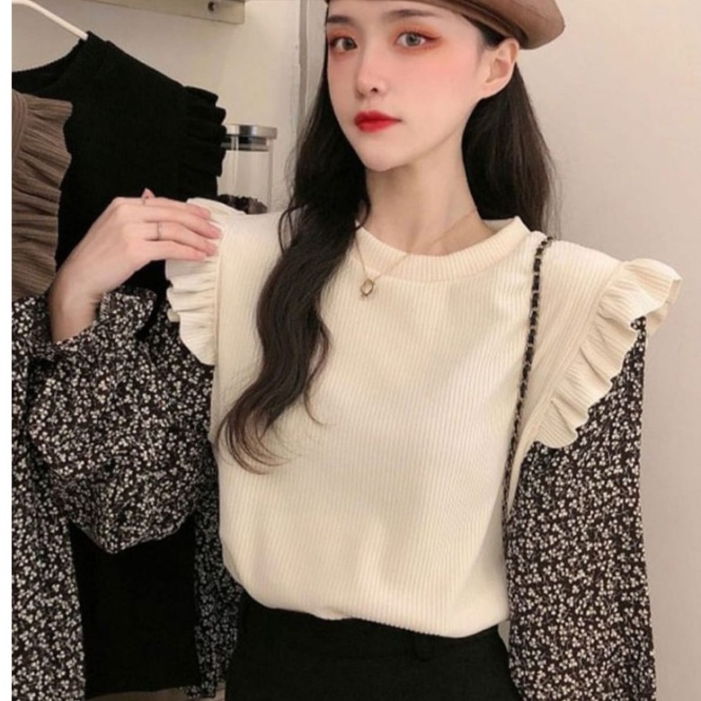 JUANXSHOP Envy Knit Tops Import 0379 3M