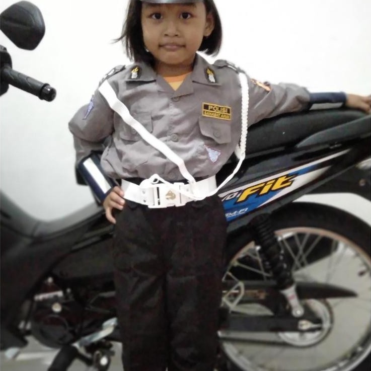 Free Ongkir Baju Profesi Polwan Anak Hijab Kostum Polwan Anak Baju Polisi Anak