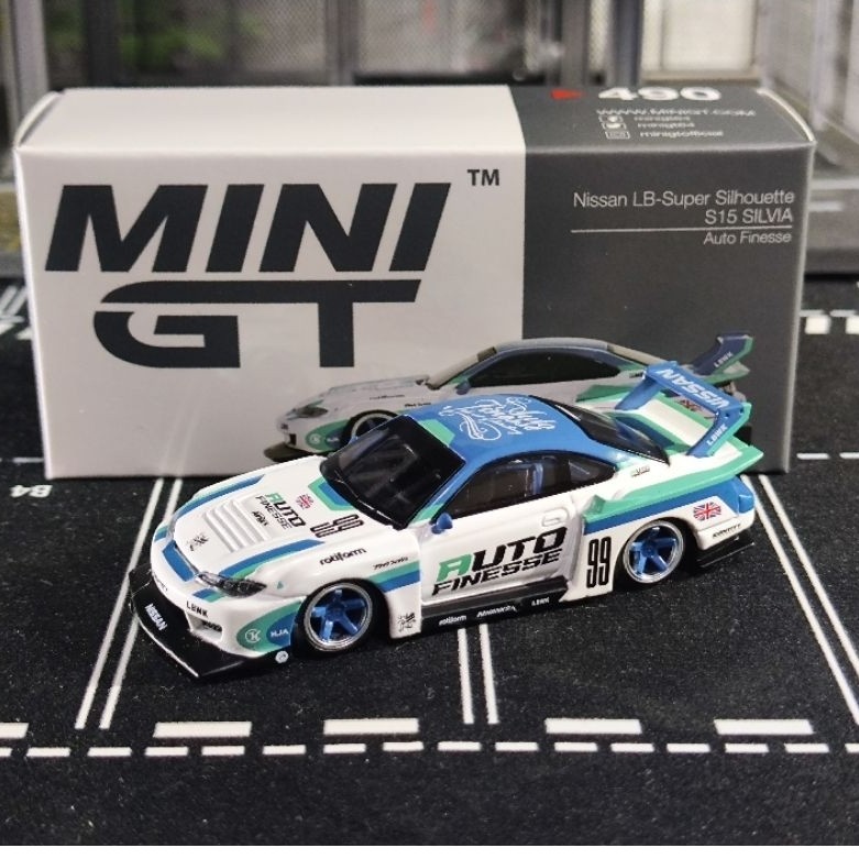 MINI GT 490 Nissan LB-Super Silhouette S15 Silvia Auto Finesse