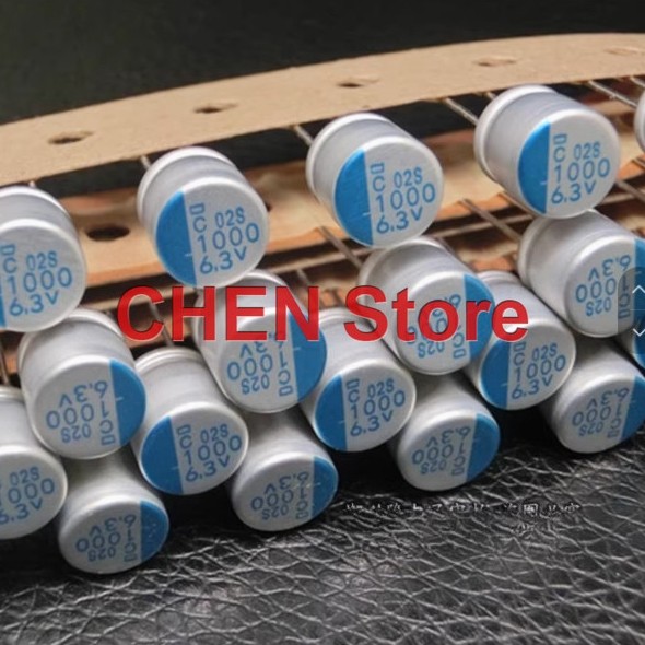 50PCS/lot NIPPON PSC 6.3V1000UF 8X8MM Motherboard Solid Polymer Capacitor NCC 1000UF 6.3V CHEMI-CON