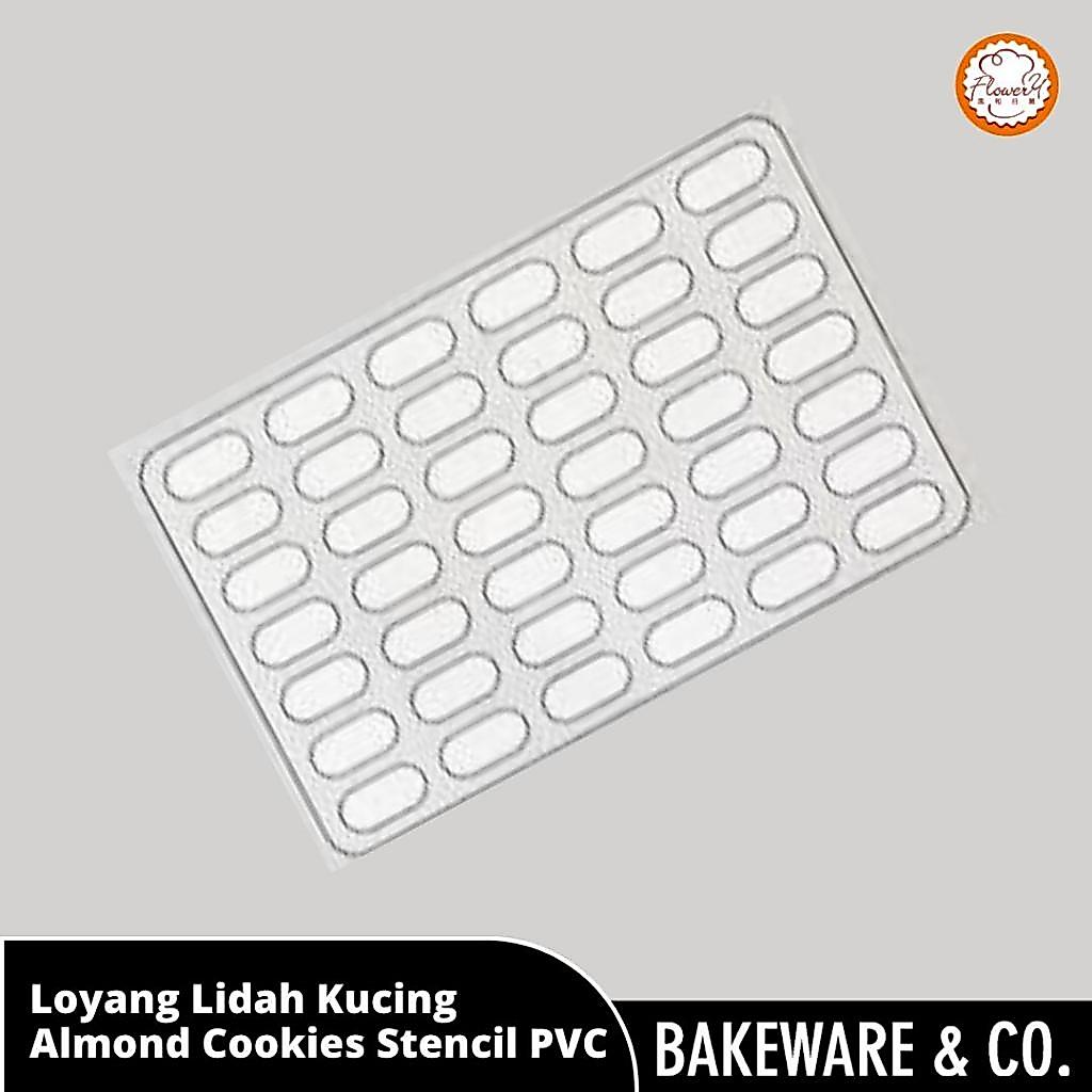 Stencil Cookies Almond & Tuile PVC 37x57 cm - Alat Cetakan Kue Kering Seragam