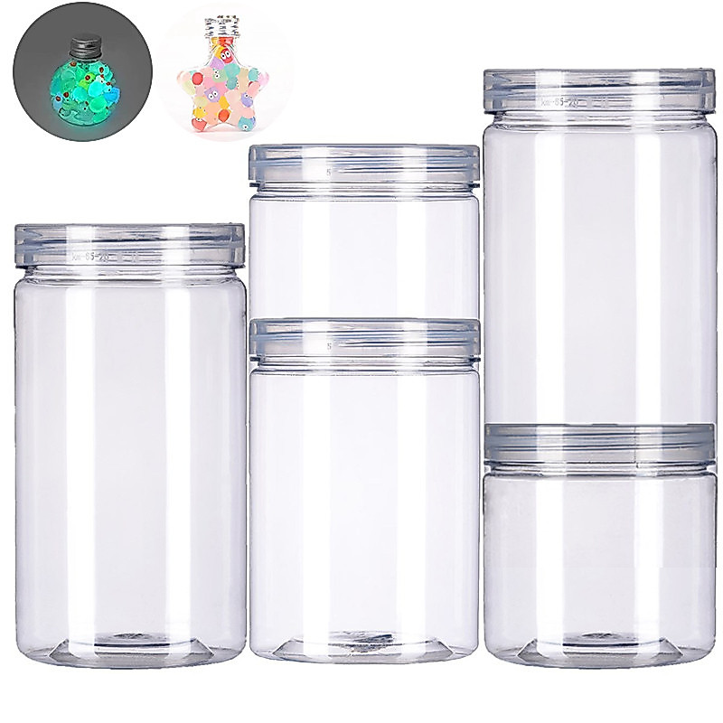 Clear Sealed Tank Sealed Jar With Lid Circular Storage Bucket Cans Nut Jar Miscellaneous Grain Tank 