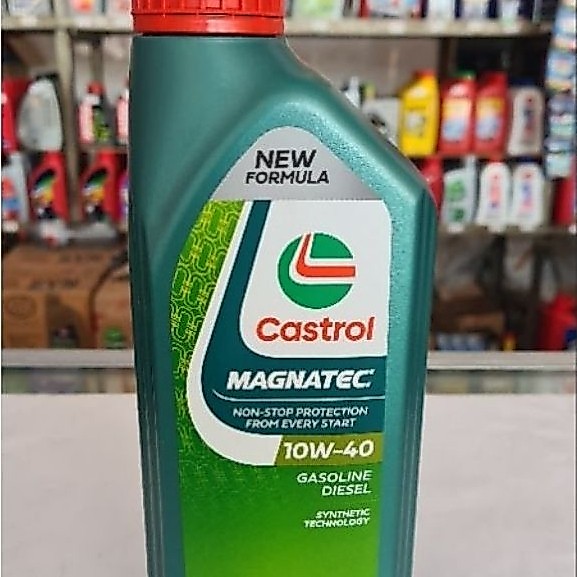 Oli Mesin Castrol Magnatec 10W-40 1 Liter - Perlindungan Instan, Universal untuk Mobil & Motor, Mole