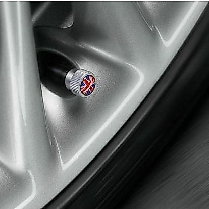 Original MINI Union Jack Valve Stem Cap Tutup Pentil Mobil 4pcs