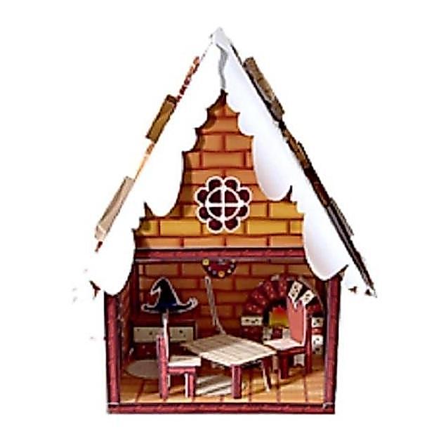 (Mainan Kertas) DIY Papercraft Diorama Rumah Musim Dingin