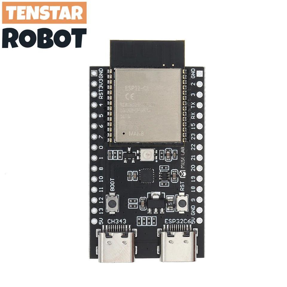 TENSTAR ESP32-C6 ESP32 WiFi+Bluetooth  Of Things Dual Type-C Development Board ESP 32 Core Board ESP