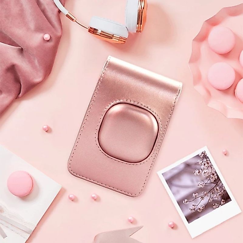 Fujifilm Leather Bag Tas Kulit Kamera Instan dengan Desain Elegan, Muat Kamera dan Kartu Memori, Bah