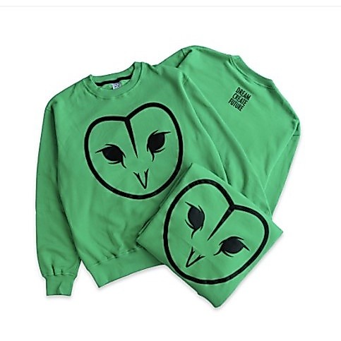 SWEATER CREWNECK KATUN FLEECE CASUAL SIMPLE PRIA WANITA HIJAU ORIGINAL DREAMBIRDS | CLASSIC GREEN