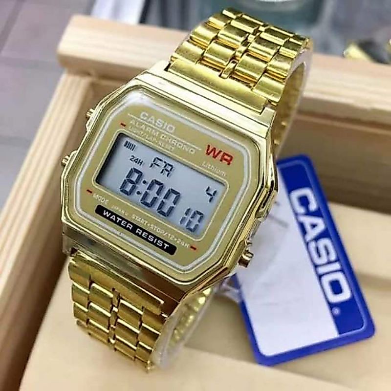 Jam Tangan Pria Wanita UniseX Casio Digital Rantai Kotak  F91W