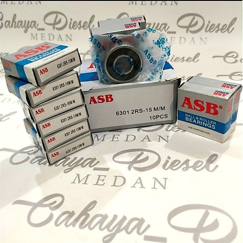 ( harga 10 pcs ) bearing/ Laher 6301 2RS 15mm ASB ORIGINAL