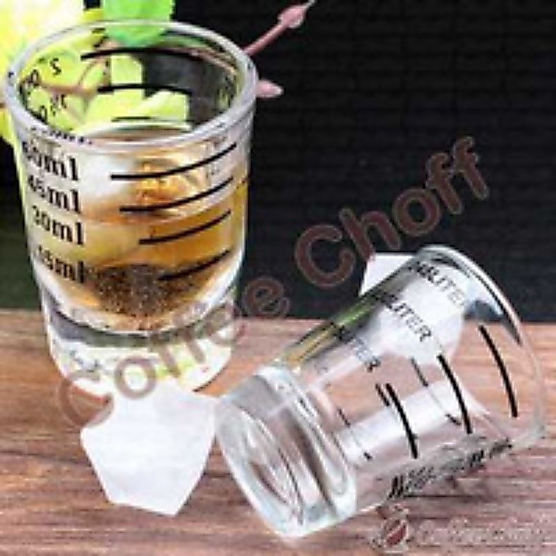 Gelas Sloki Bulat Kaca Borosilicate Ukuran Double Shot Espresso Unik Anti Pecah Kapasitas 60ML Gelas