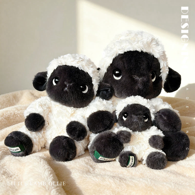Boneka Domba Kecil Ollie Baru - Gantungan Lucu, Boneka Domba Berwajah Hitam, Boneka Domba Berbunyi M
