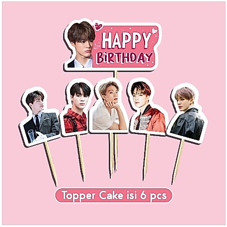 TOPPER CAKE JENO NCT HIASAN KUE HAPPY BIRTHDAY DEKORASI KUE TART LUCAS JISUNG MARK JAEHYUN NCT DREAM