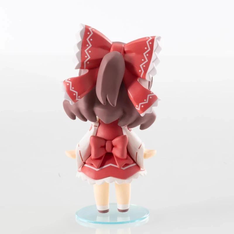 Touhou Project 10cm Q Version Reimu Hakurei Bricks Style Figure Posable Head Anime Model Toy Car Dec