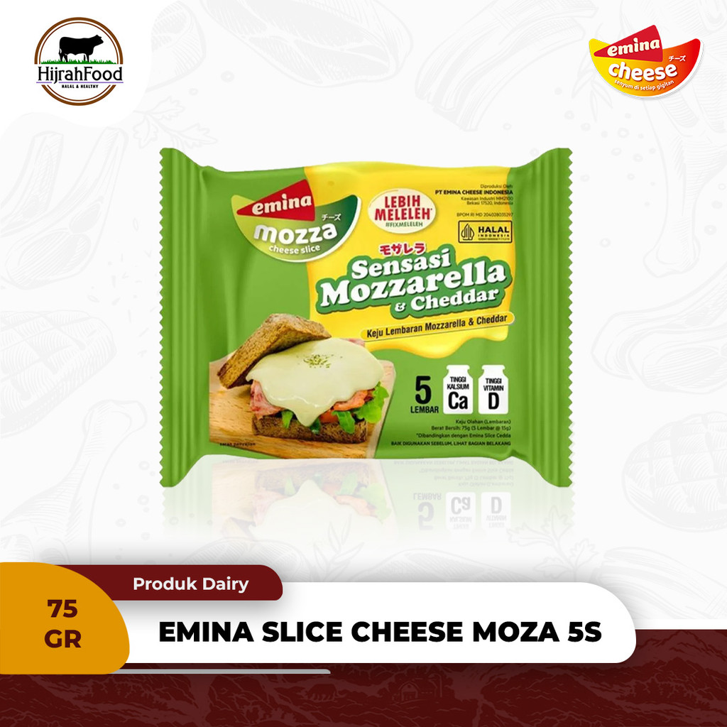 Emina Mozarella Cheese Sliced | Keju Slice Mozarella - 5s