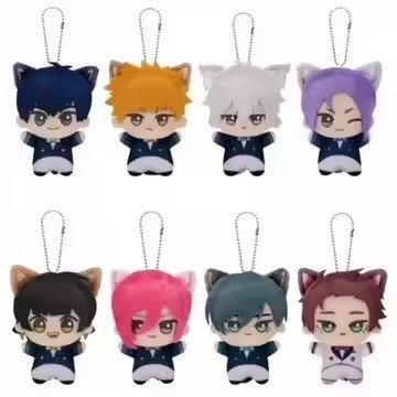 Plushie Blue lock Cat Series Boneka Dolls Gantungan Kunci Boneka Lucu Anak Games Doll Cute CUSTOM RE