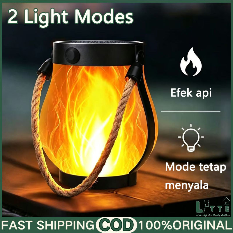 LYTTLE Lampu Api Tenaga Lampu Hias Outdoor USB Anti Air Lampu Taman  Lampu Camping Hias Outdoor Untu