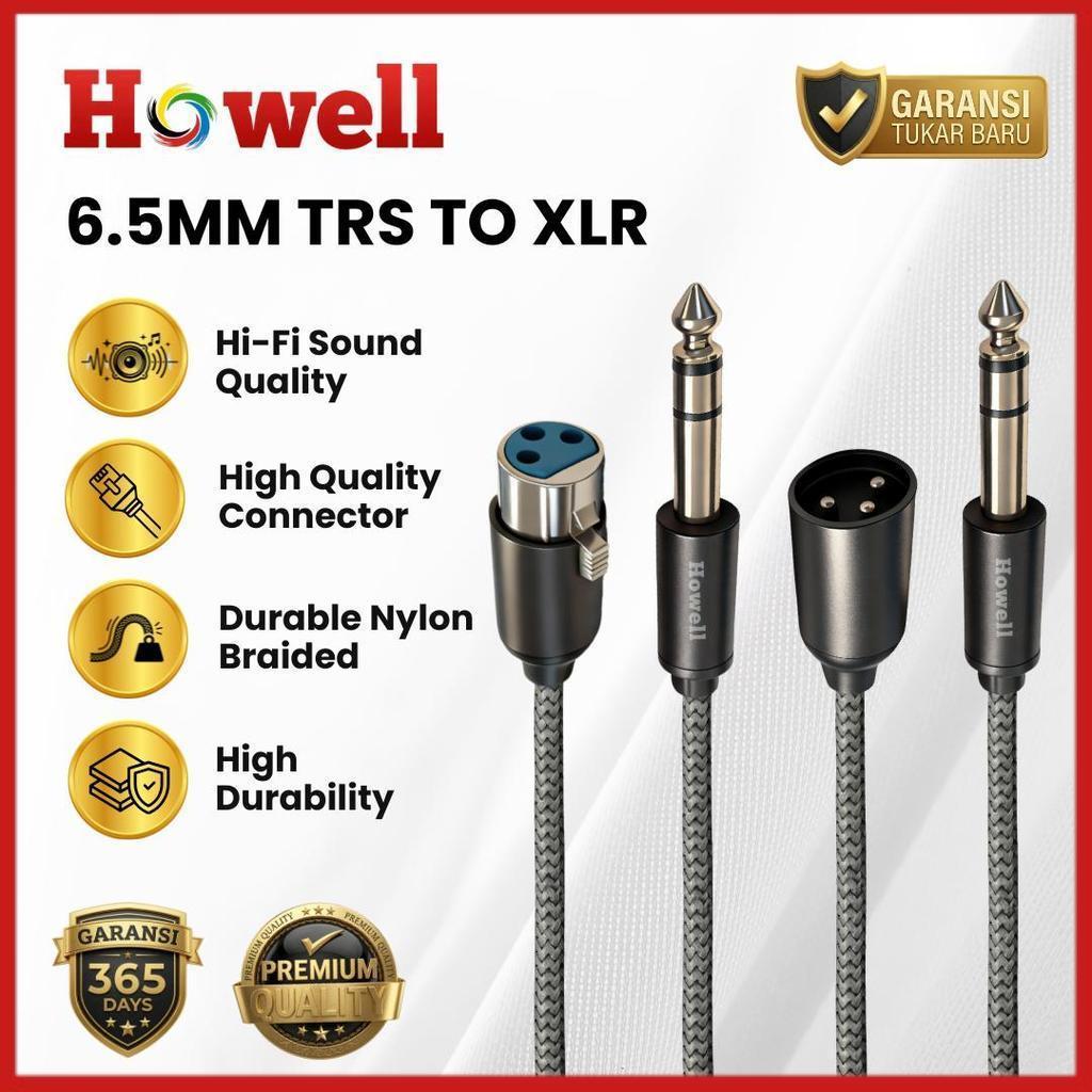Kabel Audio Jack 6.35mm Male Ke XLR Kabel Audio XLR Jack 6.35mm TRS Akai Mic Microphone Speaker Mixe
