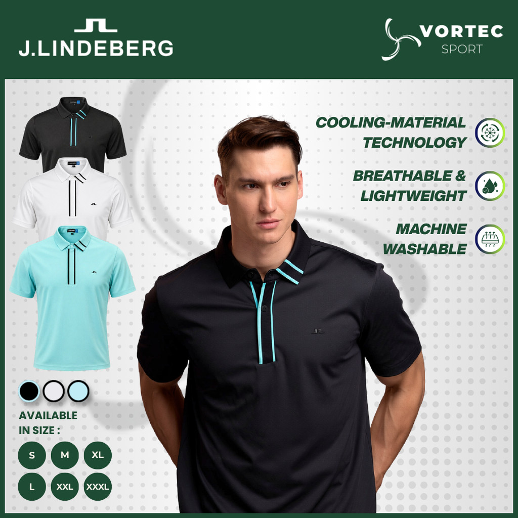 JL Victor Polo Men's Golf Shirt - JL Kaos Olahraga Golf Tennis Lari Paddle - Baju Golf Tennis Lari P