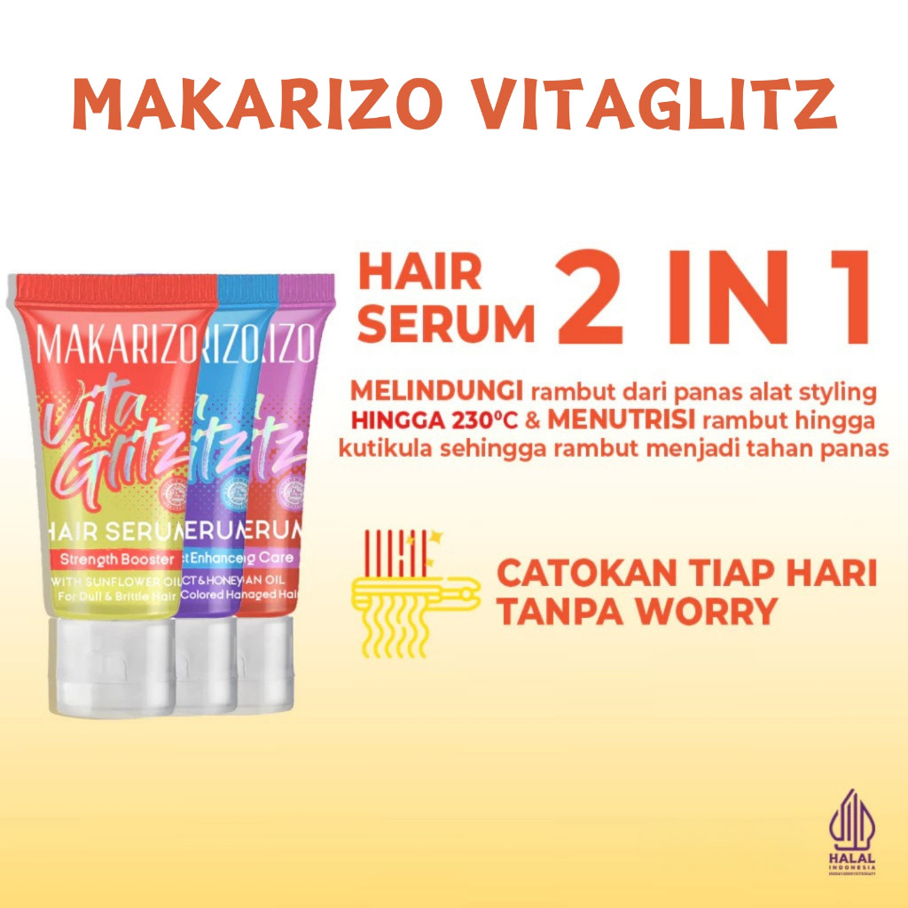 Makarizo Vitaglitz Hair Serum | Serum Rambut