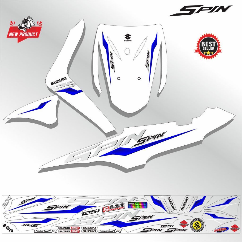 VARIASI / VARIASI STIKER SPIN / STRIPING SPIN 125