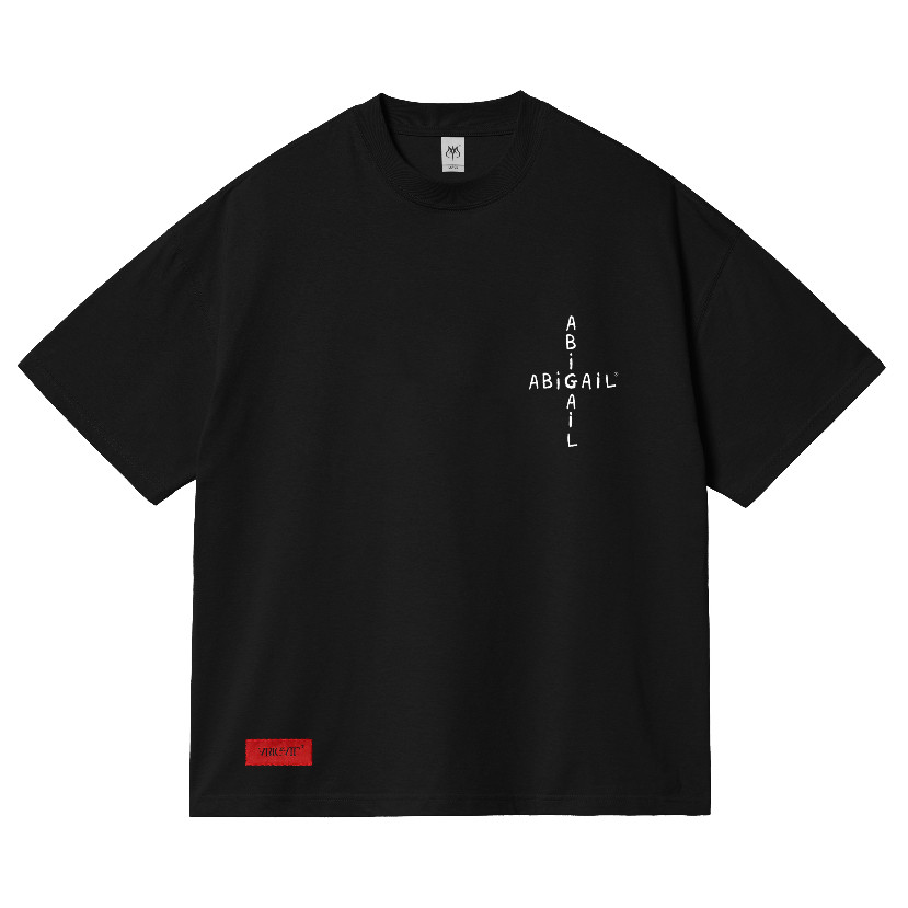 Abigail Clothing - '' LEIGH BLACK '' - Oversized Shortsleeve T-Shirt