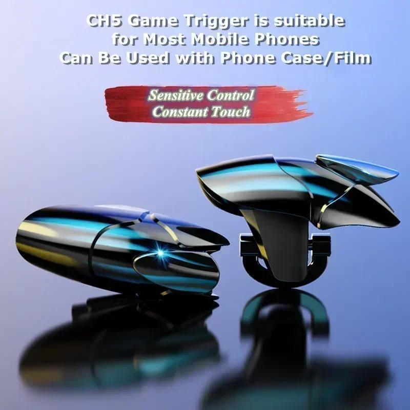 1Pair ABS Black Shark Mobile Phone PUBG Game Trigger Aim Shooting L1R1 Key Button Gamepad Joystick C