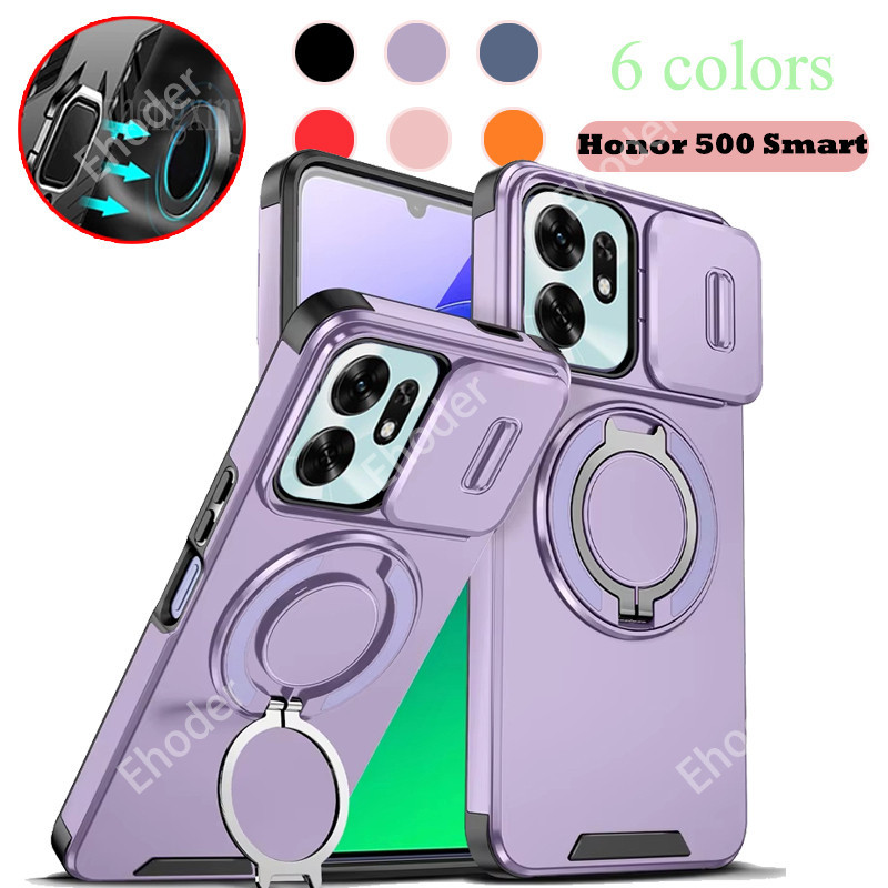 Casing untuk Honor 500 Smart 5G 2026 Mewah Magnetik Tahan Guncangan Penutup Jendela Dorong untuk Hon