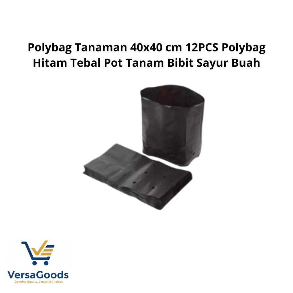 Polybag Tanaman 40x40 cm 12PCS Polybag Hitam Tebal Pot Tanam Bibit Sayur Buah