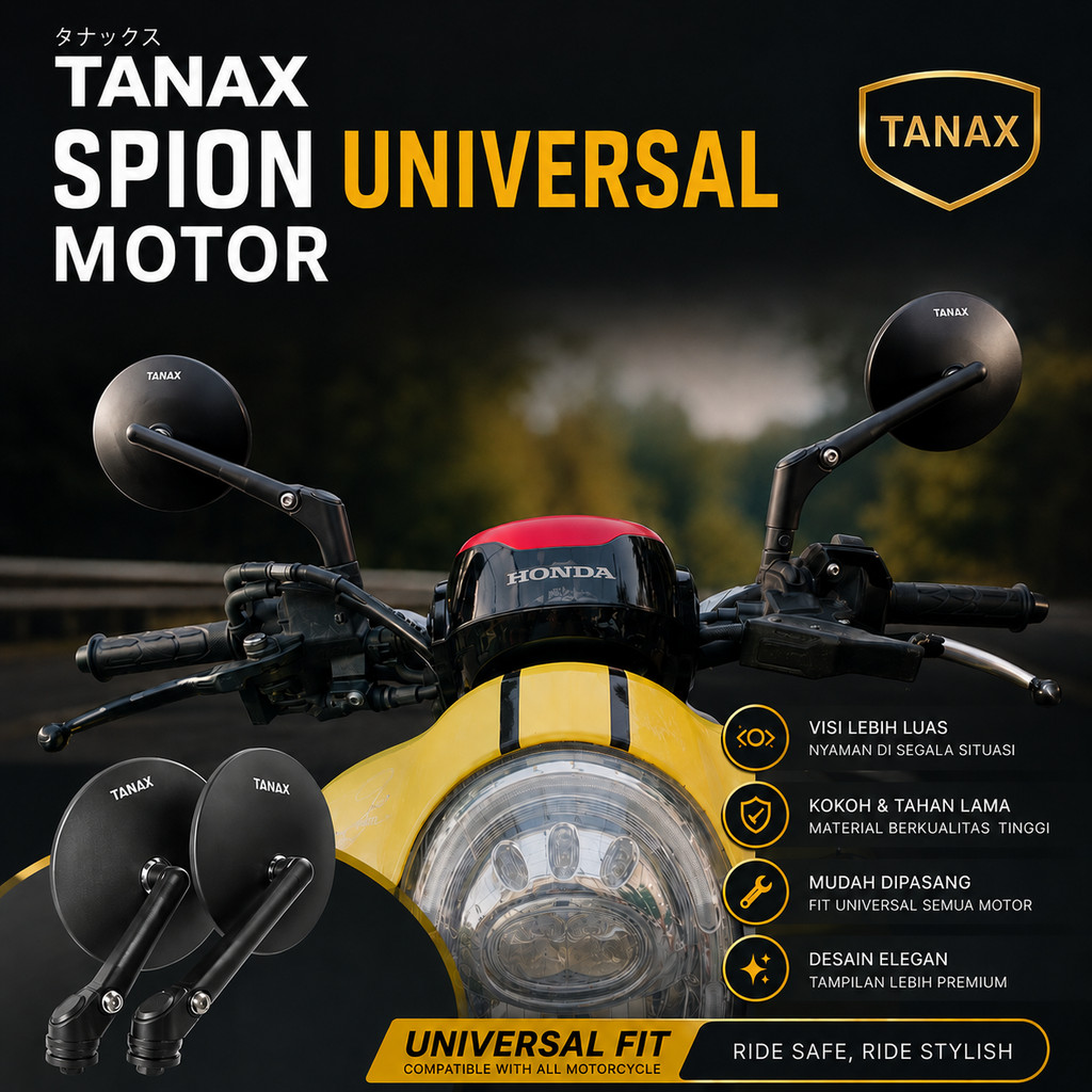 TANAX SPION RETRO BULAT FAZZIO GRAND FILANO XSR155 GENIO SCOOPY CB TIGER STYLO 160 SPIN BAHAN FULL A