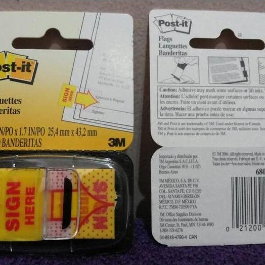 [] Post It Sign Here 3M 680-9