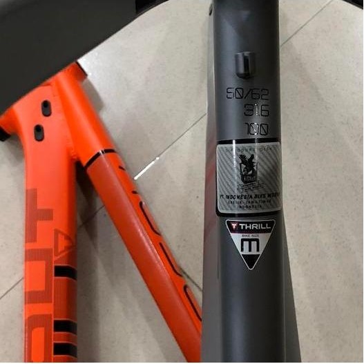 Frame Thrill Wreak Orange Abu Dirt Jump Inner Cable Alloy Dj Original