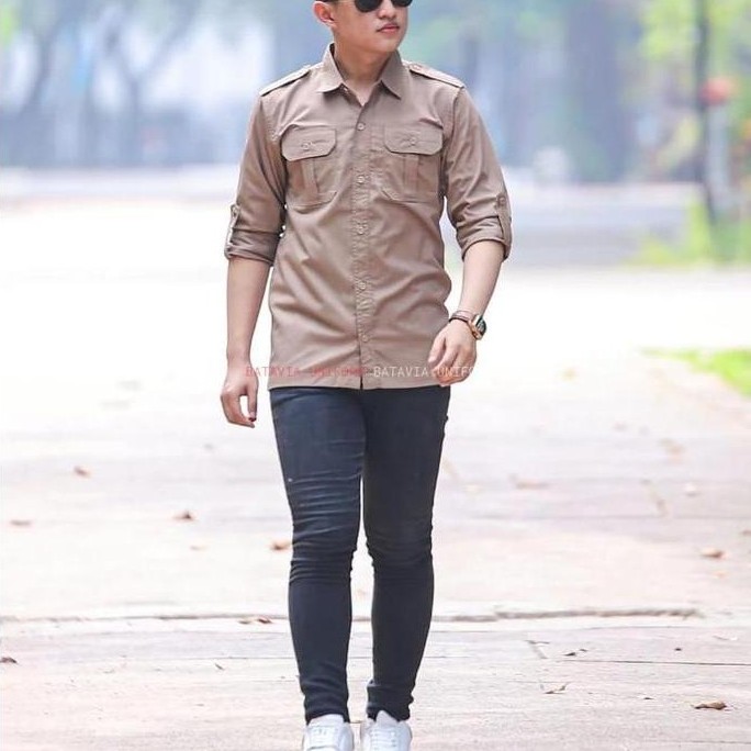 Kemeja PDL Lengan Panjang by Batavia Uniform - Kemeja Kerja Lapangan Tactical Lengan Panjang Pria Wa