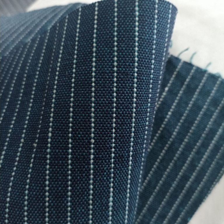 BAHAN KAIN WABASH BLUE  DOBBY SALUR STRIPE TEBAL