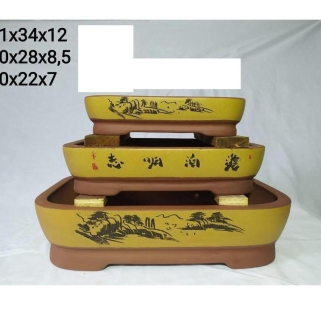Restock !!! 30Cm Pot Bonsai !!! Pot Keramik Import Pot Bunga Tanah