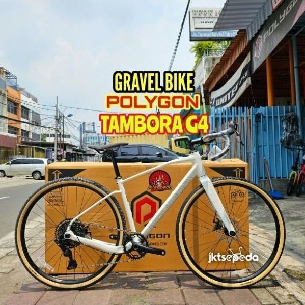 Sepeda Gravel Bike Polygon Tambora G4 White Ready stock