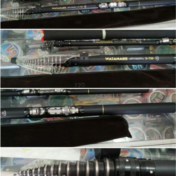 Joran Tegek Kolong Import Jepang Watanabe Full Carbon Murni bisa di zoom 720 630 540 450 360