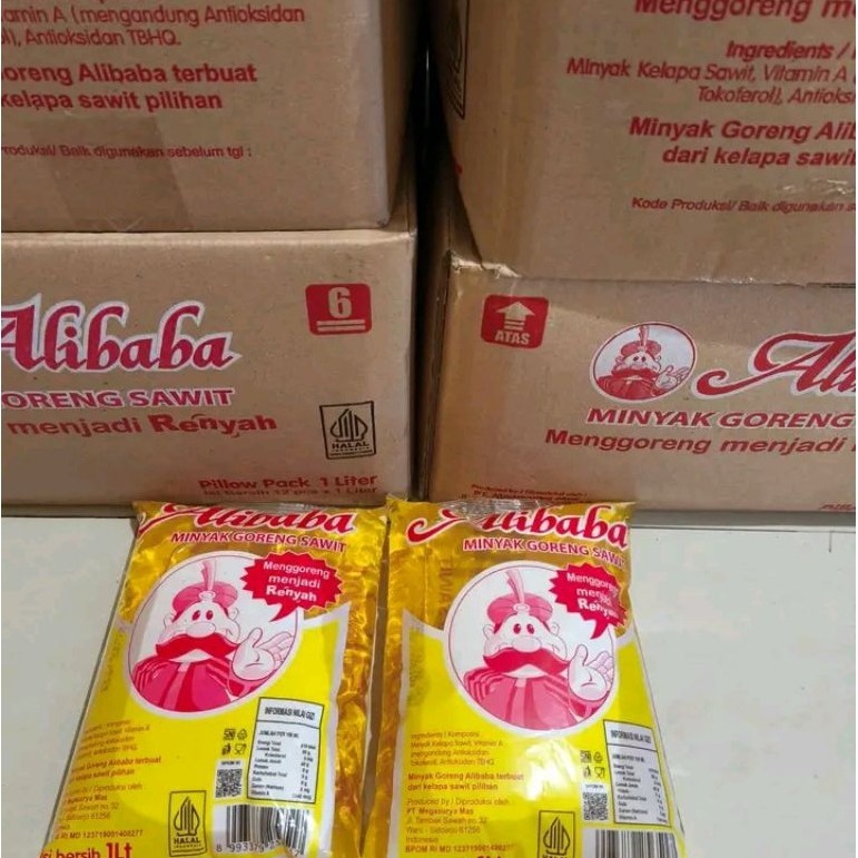 Minyak Goreng Alibaba. 1 Liter, 12 pcs. 1 Dus