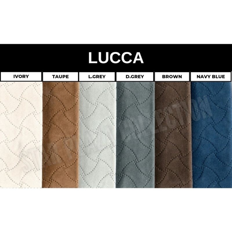 Promo Bahan Kain Beludru / Bludru Tebal Soft Quilted Velvet Motif - Lucca - Embroidered Quilt Velvet