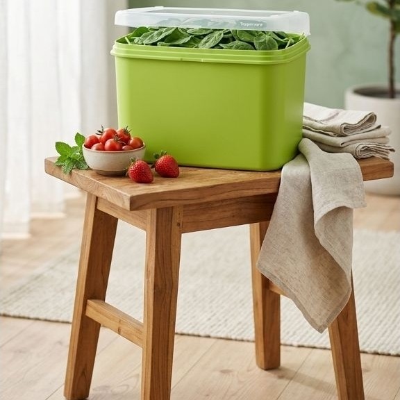 Tupperware Ezy Rectangular Keeper – Hijau 6.5L