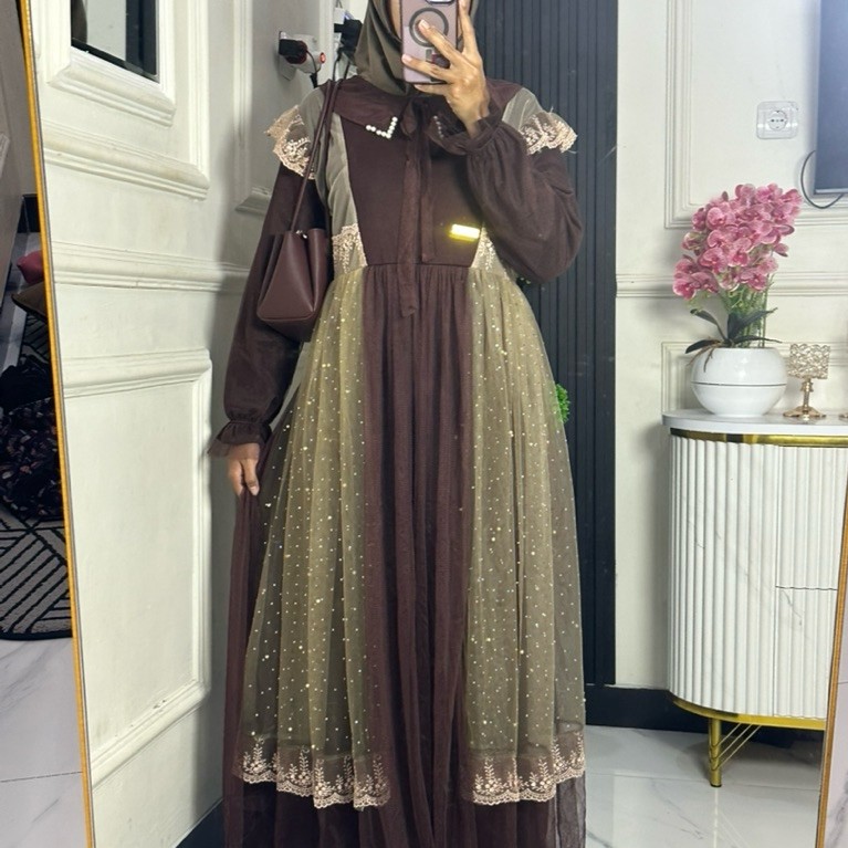 Gamis Anggun Terbaru // Gamis Burkat premium mewah dan elegan terbaru nyaman dipakai