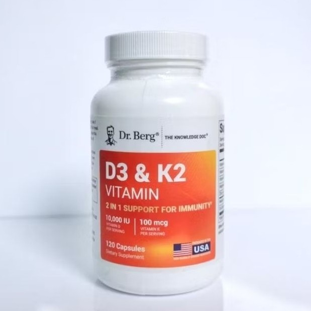 Dr Berg vitamin D3 K2 10,000iu Jaminan Original USA KETO / KETOGENIC