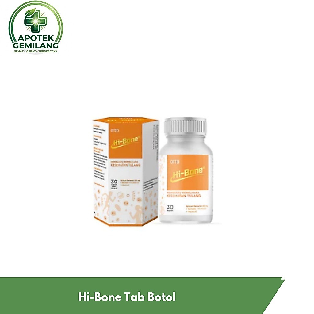 Hi-Bone Botol Isi 30 Kaplet - Suplemen Kesehatan Tulang