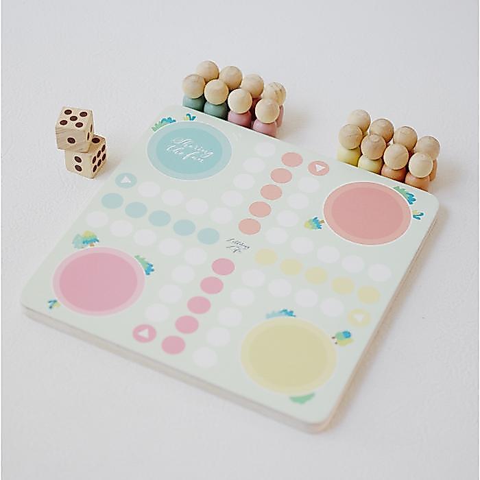 TERUJI Lettering and Life Ludo Board Game Wooden Toys - Mainan Kayu Papan Ludo Edukasi Anak