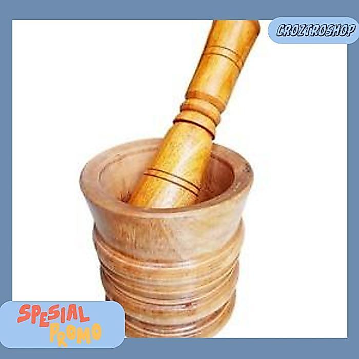 Lumpang Kayu Kecil Penumbuk Obat Kayu Lumpang Penumbuk Bumbu - Deplok Obat 4/11