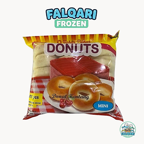 Donut Kentang Pelangi Mini 21pcs, Besar 10pcs, Gratis Gula - FALQARI Frozen