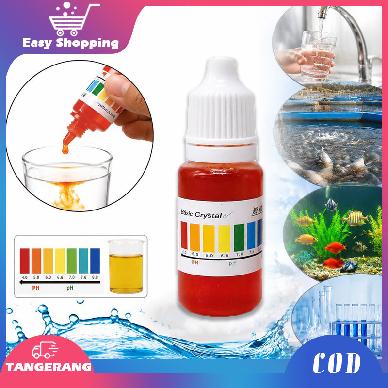 PH Tester 10ml Cairan Tes PH Air PH Test Liquid Tetes PH untuk Tes PH Air Akuarium / Kolam