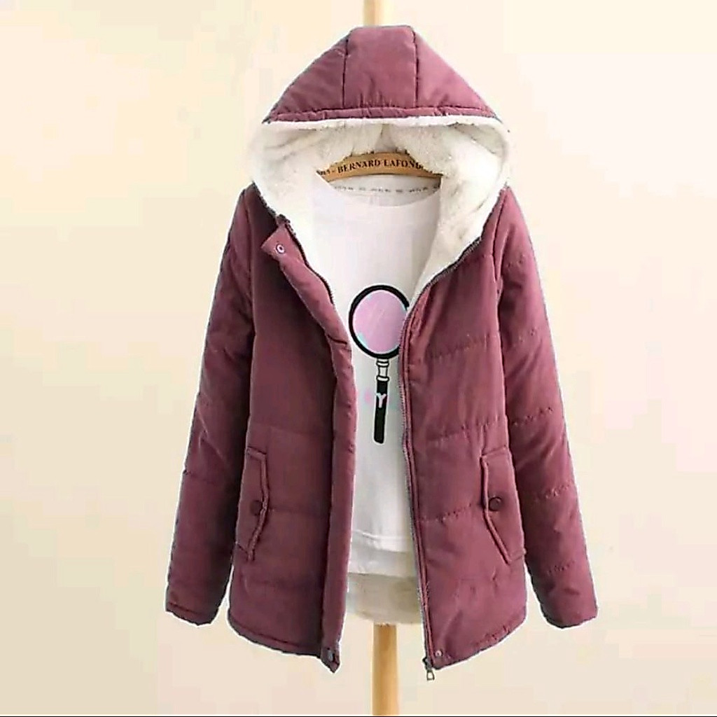 Jaket Winter Wanita/ Jaket Cewe / JaketWanita / JAKET MUSIM DINGIN TEBAL LEMBUT