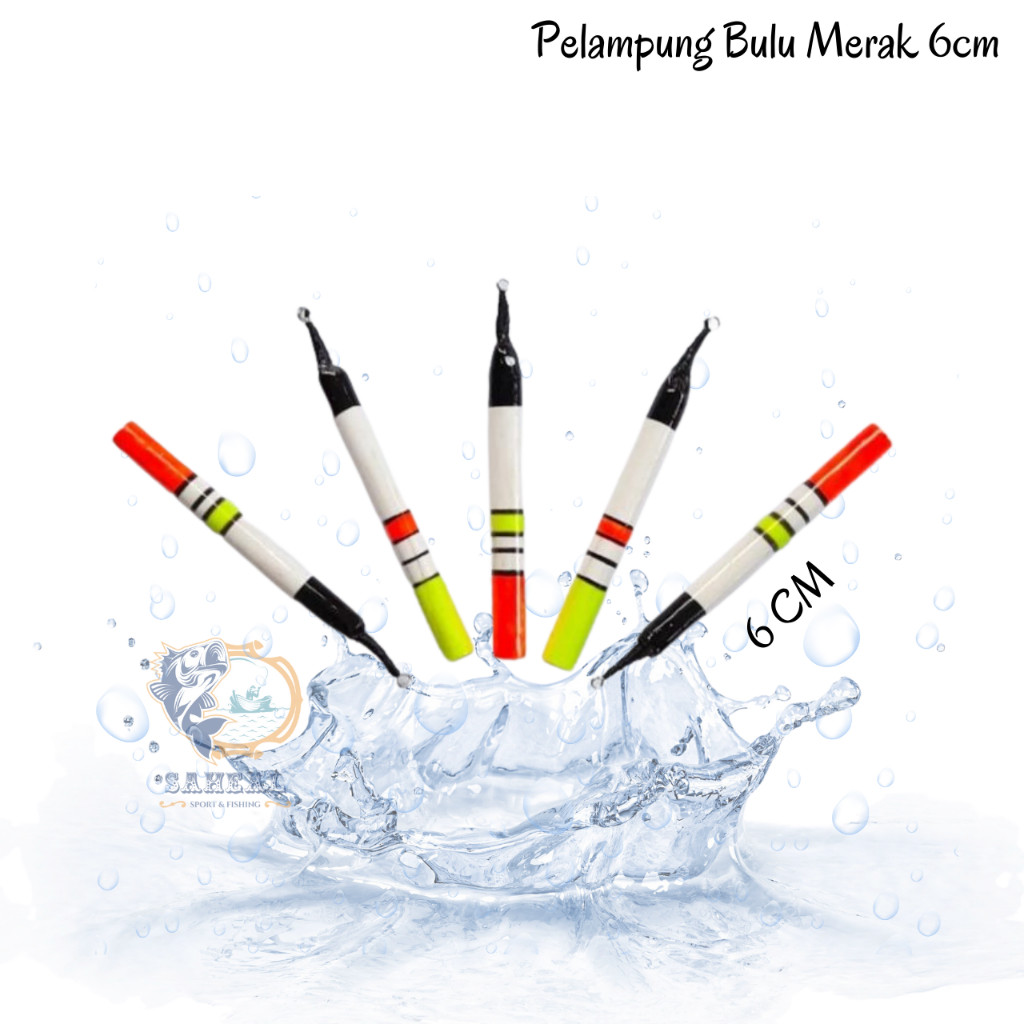 Pelampung Pancing Bulu Merak 6CM (1Pcs) / Kumbul Ikan Mas Bulu Merak